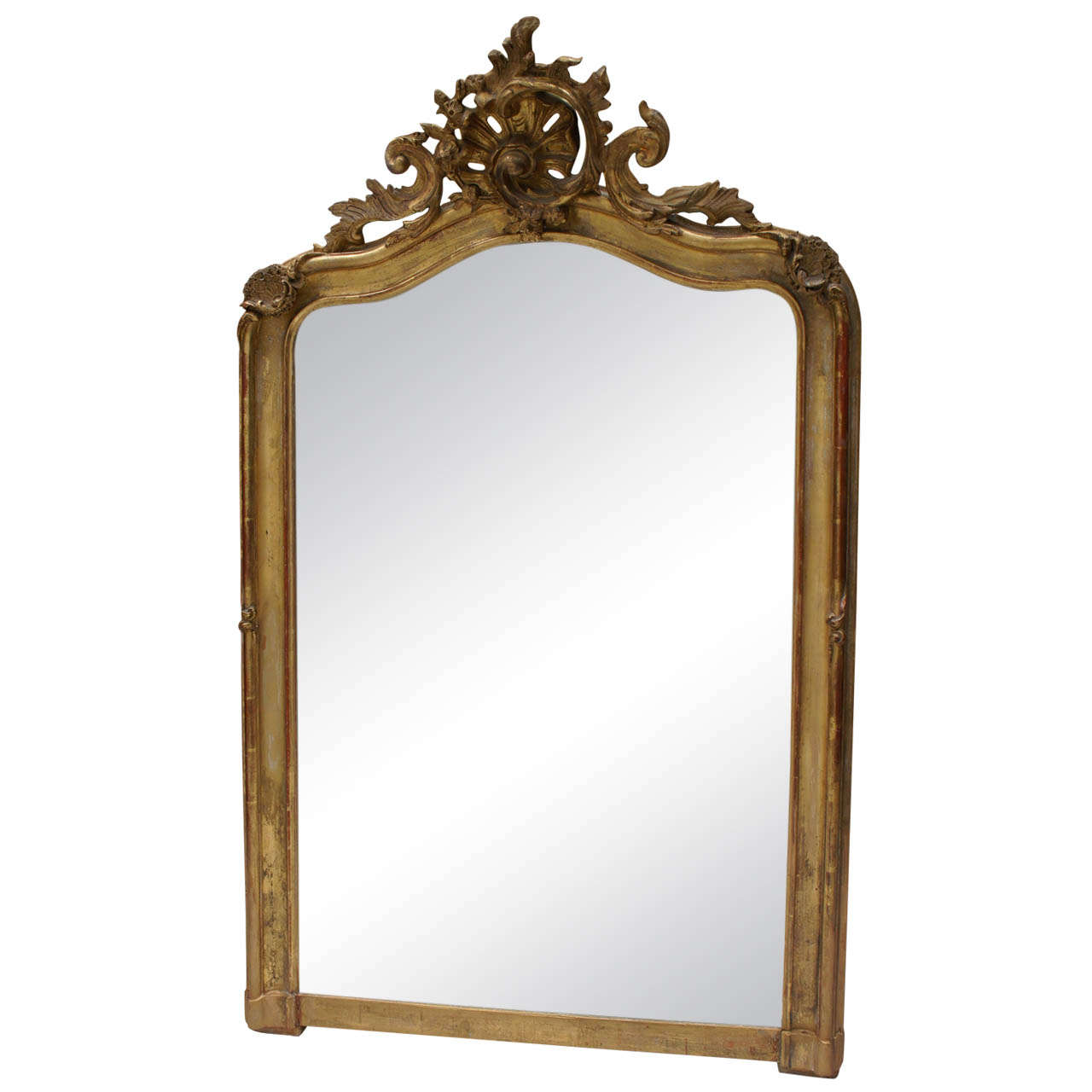19th Century Rococo Gilt Mantel Mirror For Sale at 1stdibs