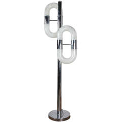 "Double Link" Floor Lamp , Aldo Nason for Mazzega, Circa 1970