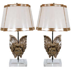 Pair of 18th Century Italian Cherub Lamps