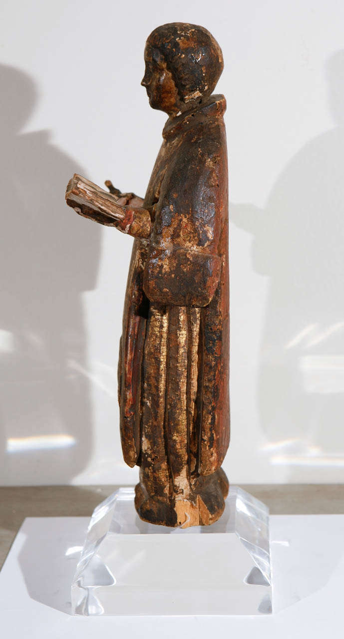 18th Century and Earlier 18th Century Italian Saint Carving For Sale