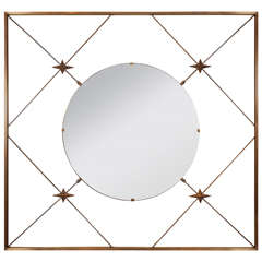 Vintage Hollywood "Glam" Brass Mirror