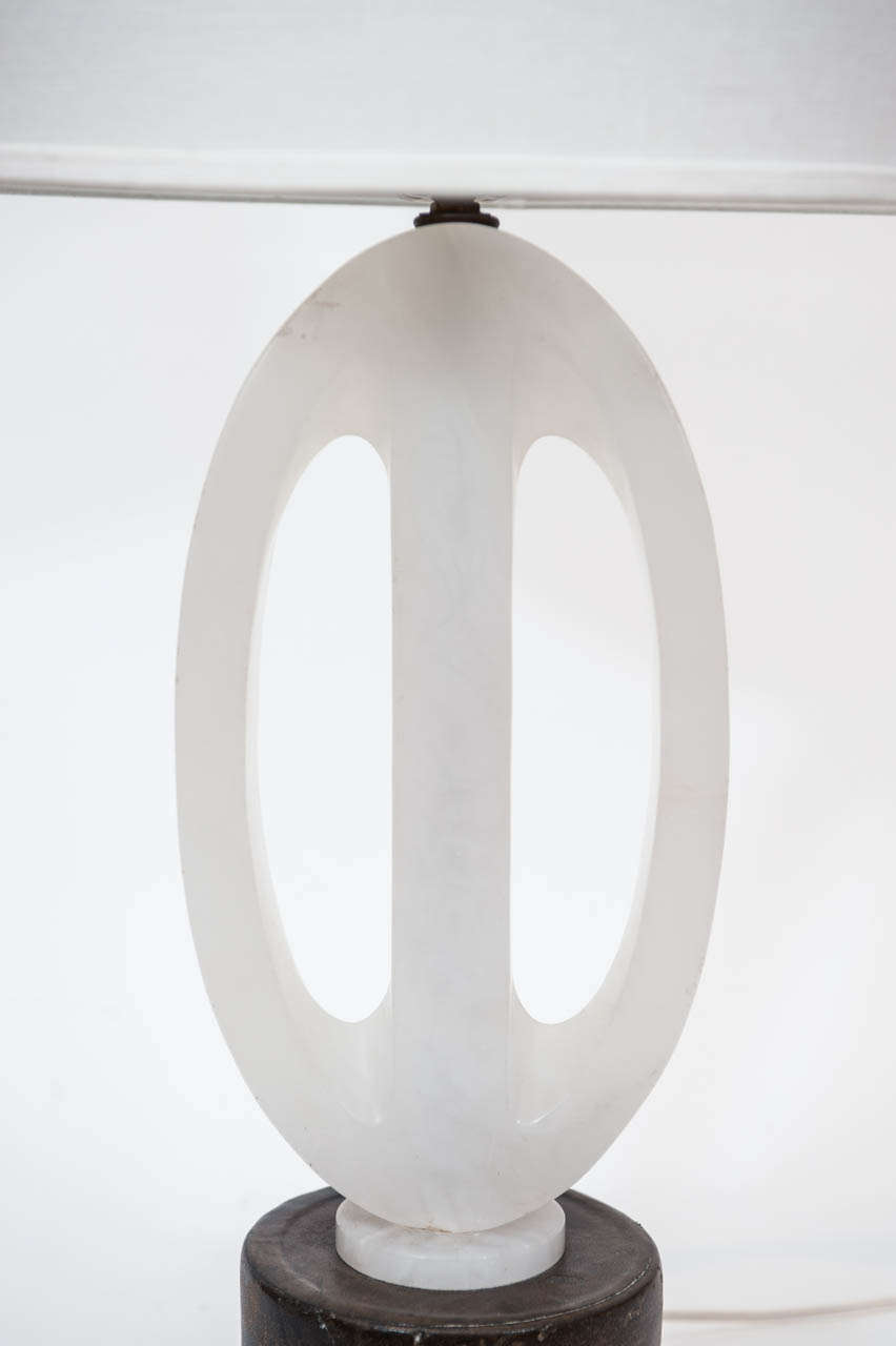 Italian Sculptural Vintage Alabaster Lamp