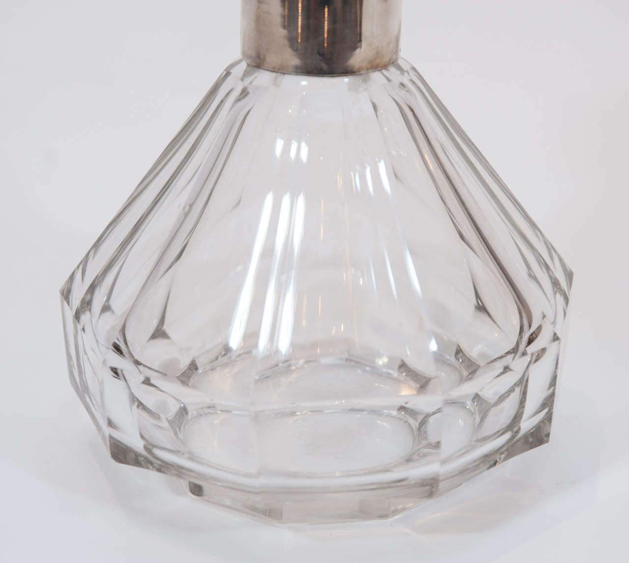 Art Deco Cut Crystal Decanter Attributed to Baccarat