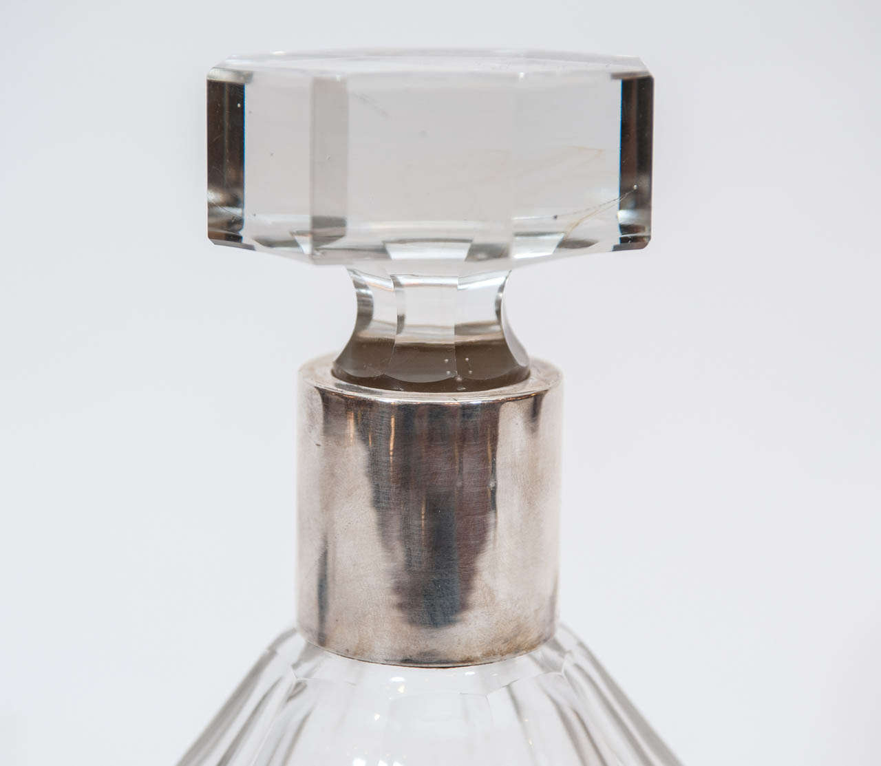 French Cut Crystal Decanter Attributed to Baccarat