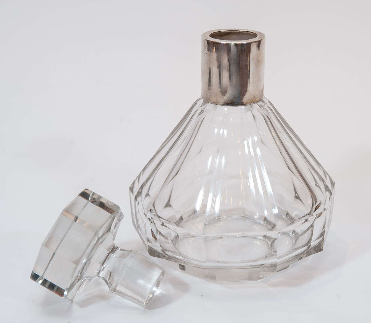 Mid-20th Century Cut Crystal Decanter Attributed to Baccarat