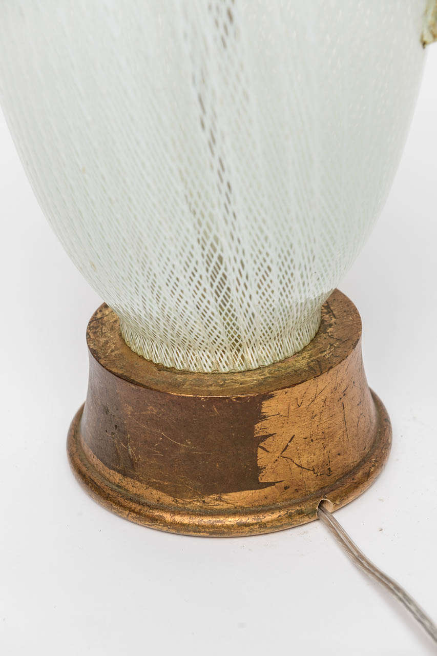 Glass Murano 'Lattichino' Lamp