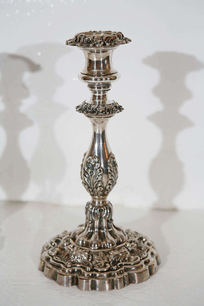 Antique Silver Plated Austrian Candlesticks