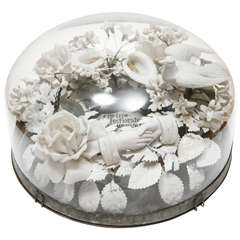 Antique Domed Tole Memorial Wreath