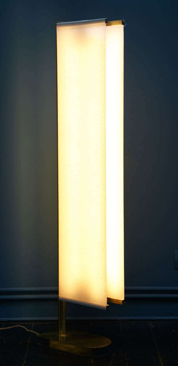 Brass Huge Floor Lamp Designed by Pietro Chiesa for Fontana Arte, 1936 For Sale