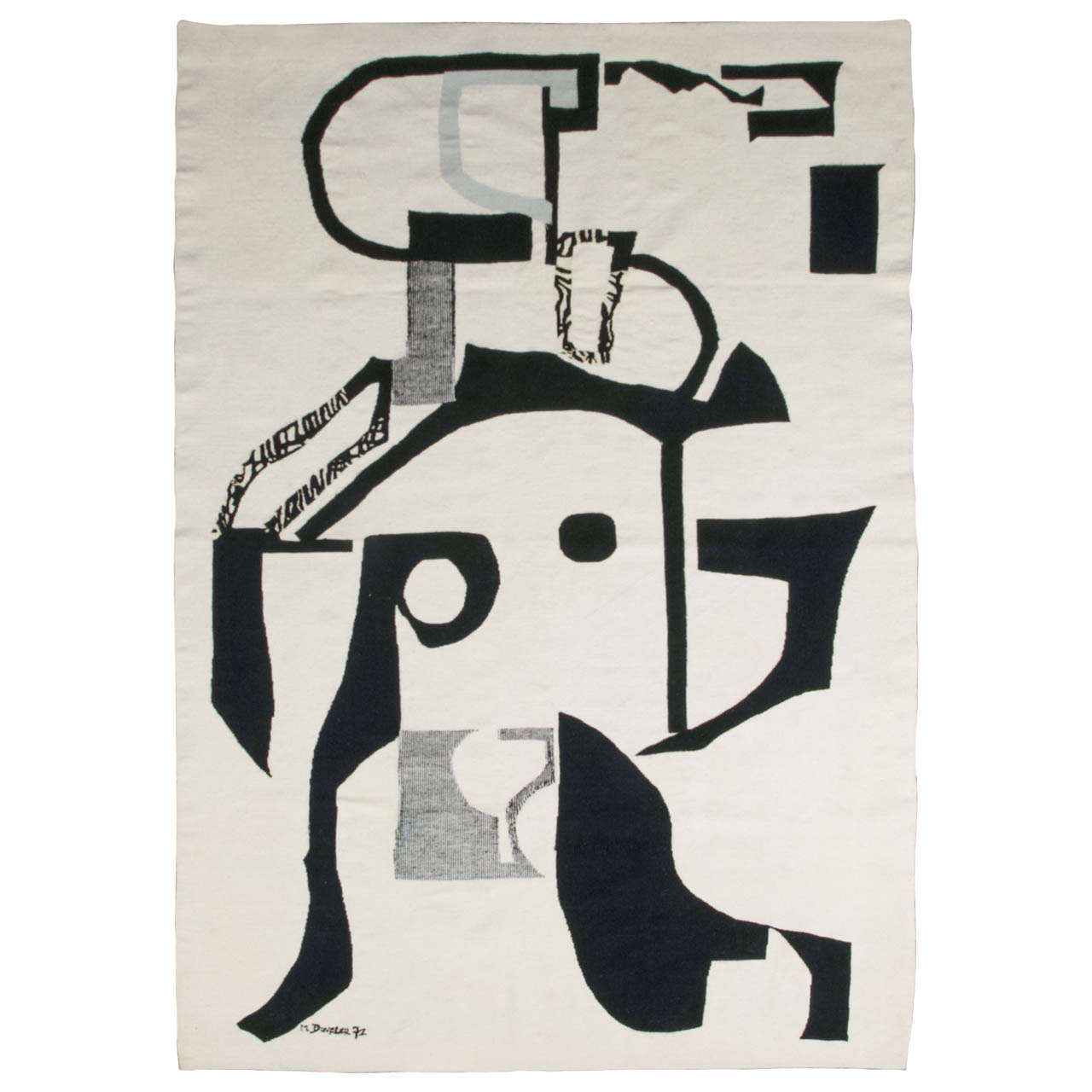 Seltener Aubusson-Wandteppich des 20. Jahrhunderts, signiert von Marc Bourlier im Angebot