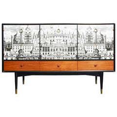 Rare Circa 1950 Buffet with a "Rome" Decor by "Fornasetti" - England