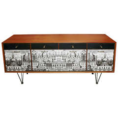 Rare Circa 1950 Buffet with a "Rome" Decor by "Fornasetti", England