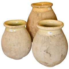 Collection of 19th Century Biot Olive Pots