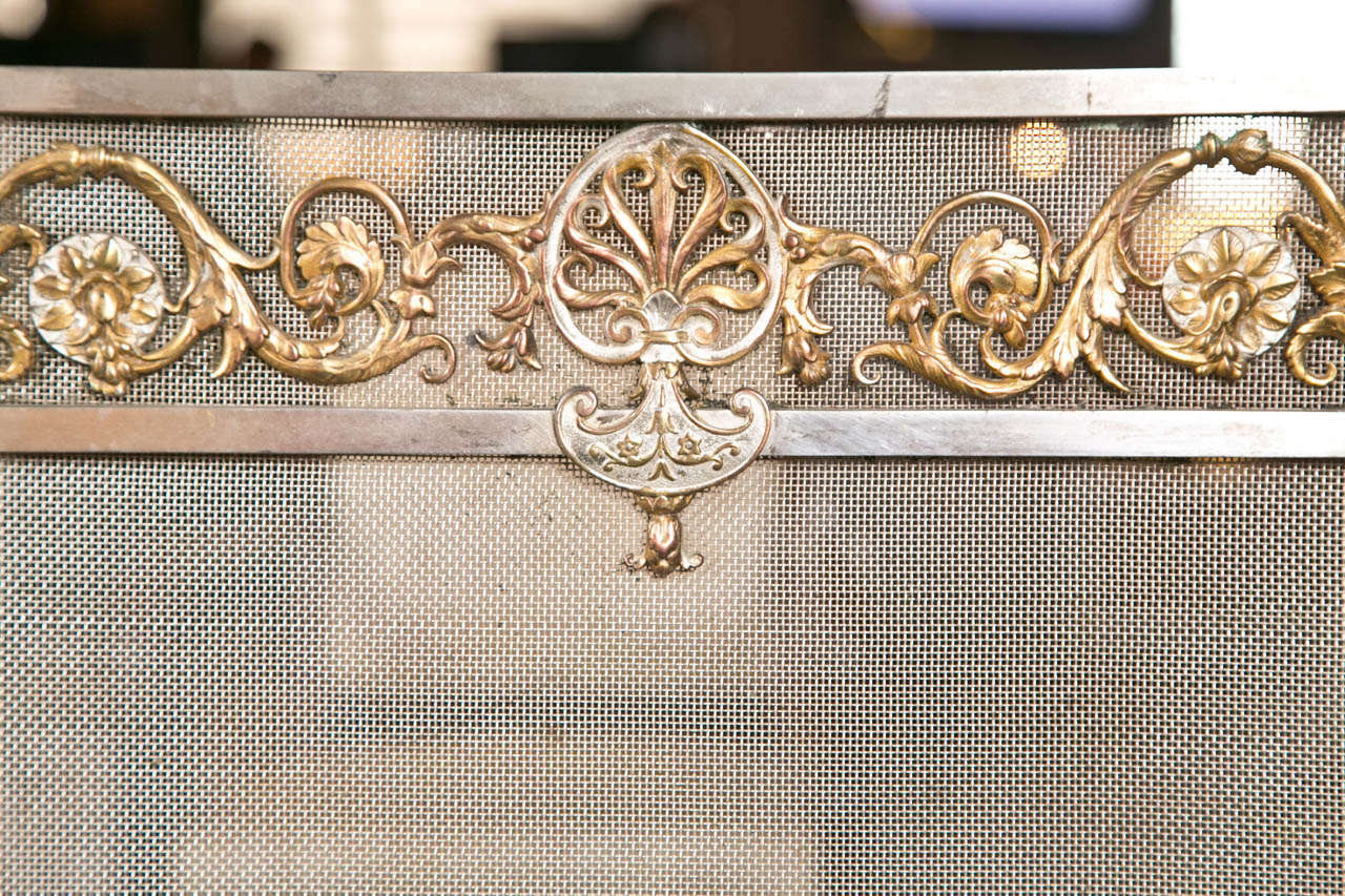 Silver Edwardian Firescreen