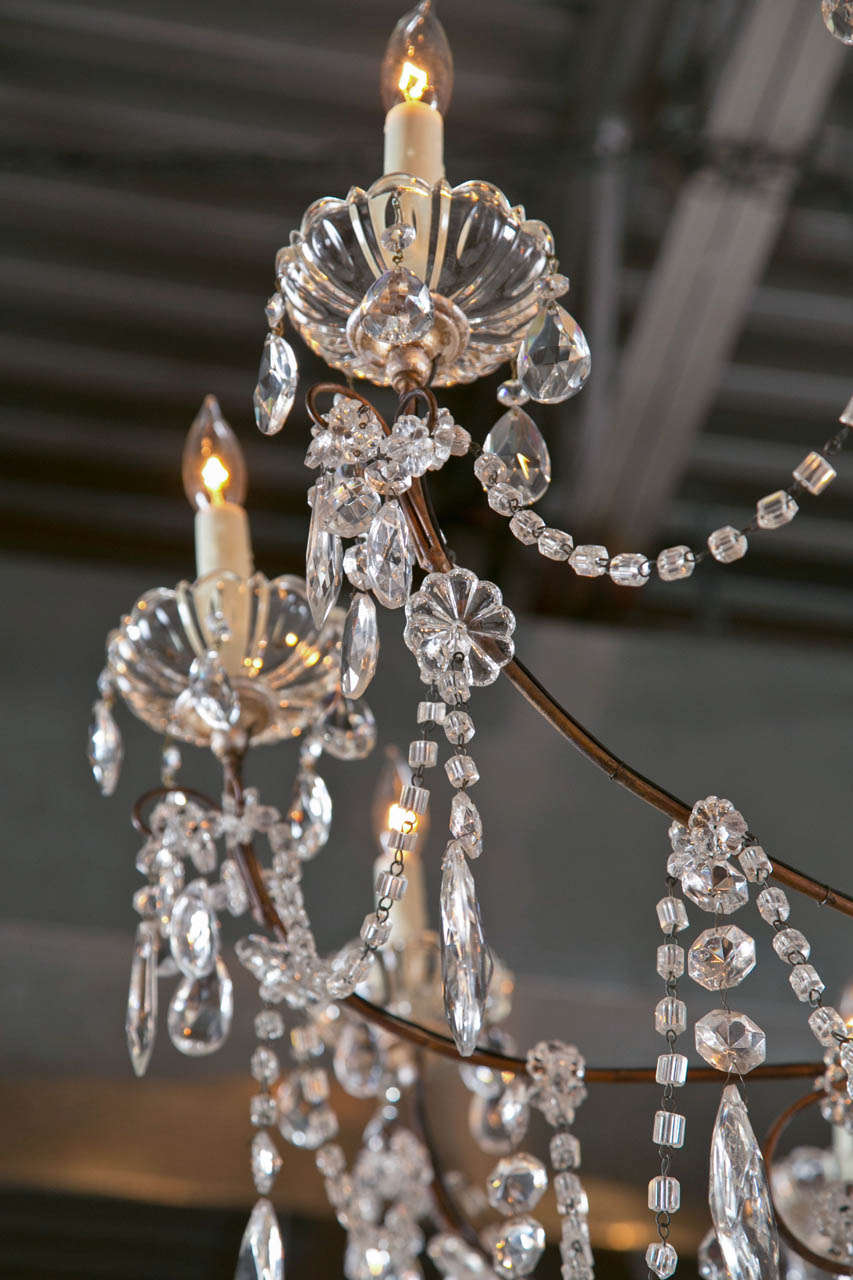 19th Century Grand Ballroom Crystal Chandelier For Sale