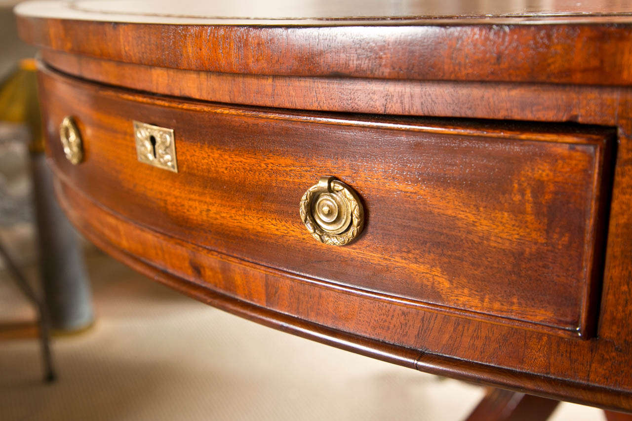 Rotating Mahogany Drum Table at 1stDibs drum table for sale, what is