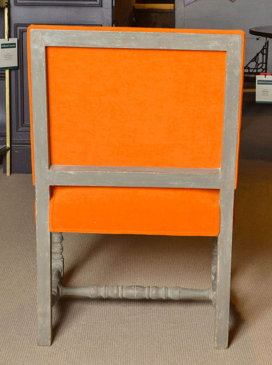 Upholstered Orange Arm Chair 1