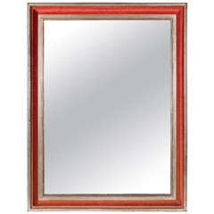 Early 20th Century Mirror With Red Velvet Inset  France