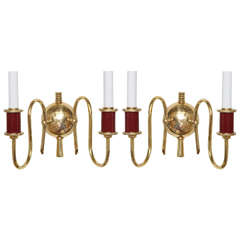 21st Century Pair of French Deco Style Sconces
