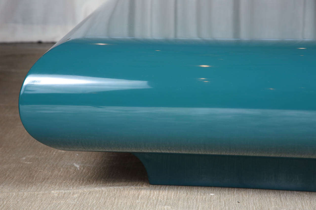 Green Lacquered Coffee Table at 1stDibs