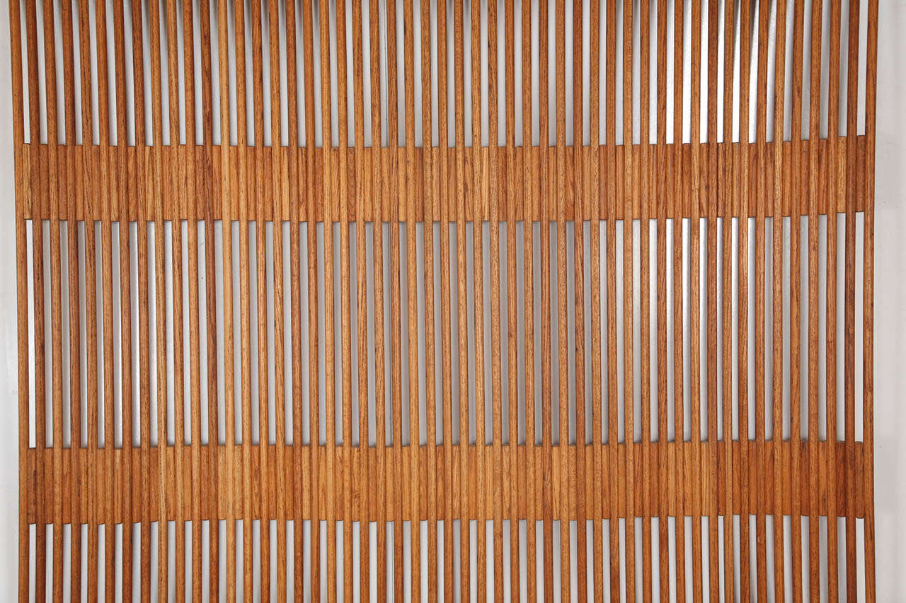 Flexible Oak Screen / Room Divider at 1stdibs