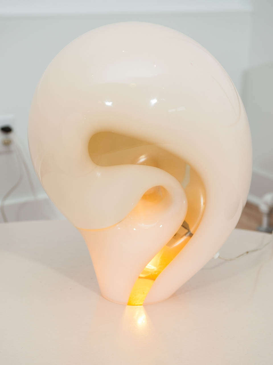Modern Biomorphic Pair Of Table Lamps. Vistosi Attribution.