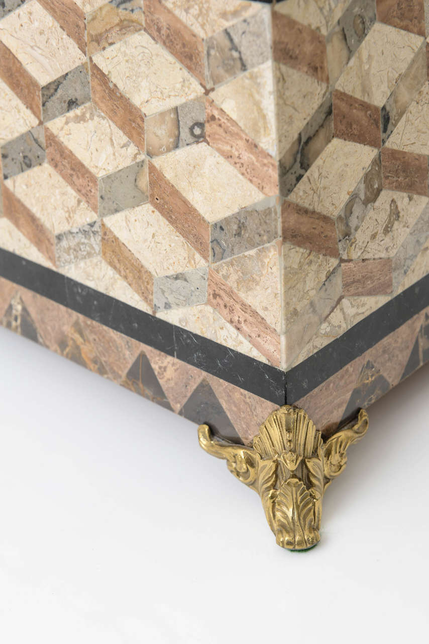Philippine Regency Style Tessellated Stone Box in the Style of Maitland-Smith