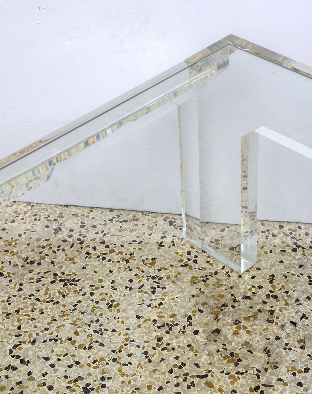 Lucite and Glass Coffee Table 2