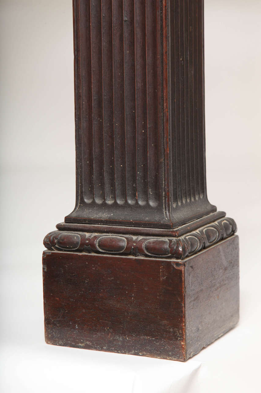 American Pair of George II Revival Mahogany Granite-Topped Side Tables, Kentian