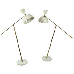 Absolutely Unique Pair Of Stilnovo Floor Lamps, 1950s