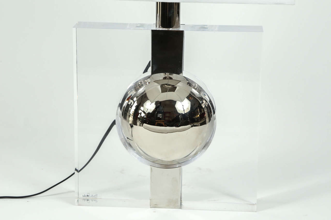 Unknown Wonderful Lucite Table Lamp, 1960s