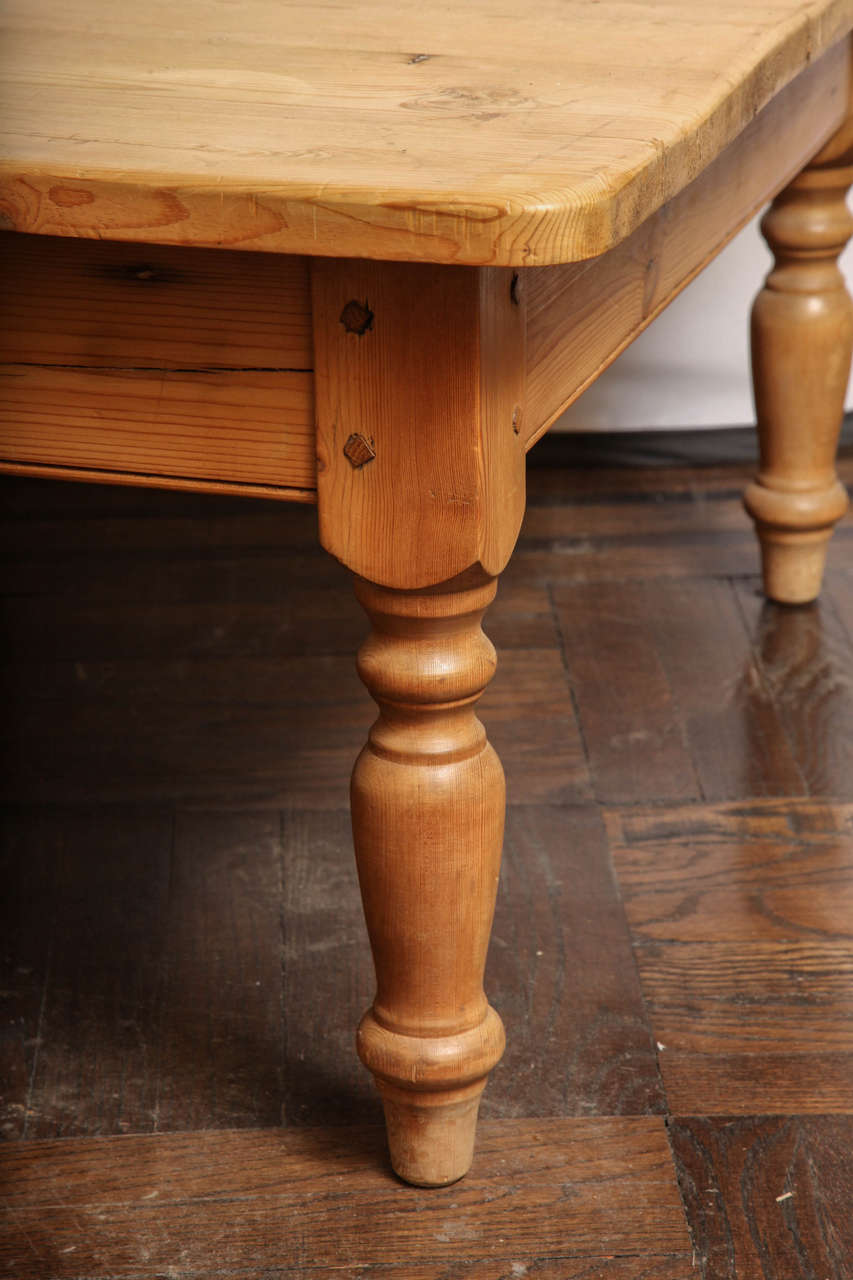 Low Pine Coffee Table with Turned Legs at 1stDibs turned leg coffee