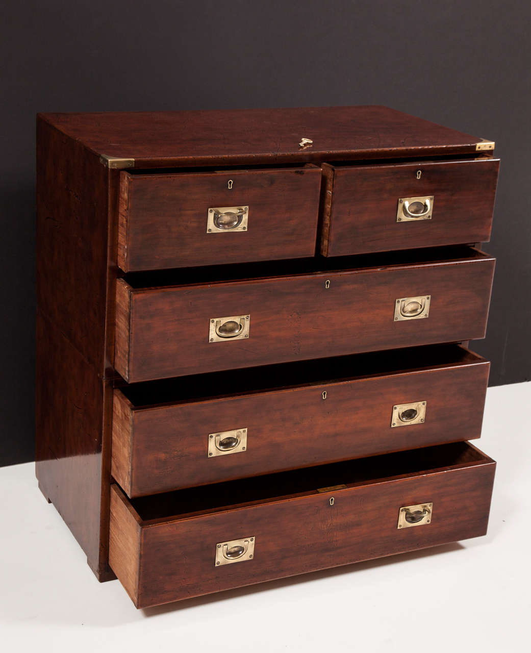 English Campaign Chest of Drawers 2