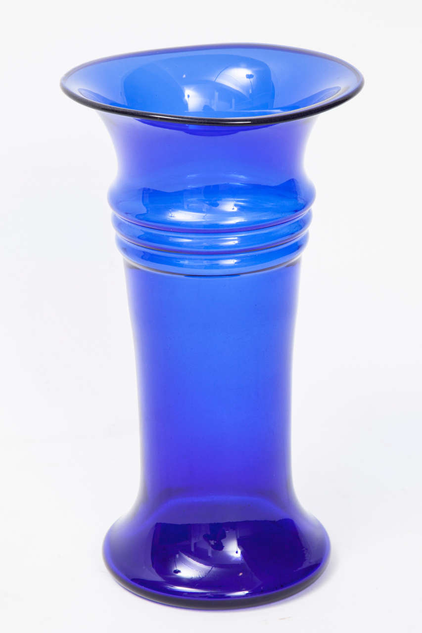 Danish Cobalt Blue Vases In Excellent Condition In New York, NY