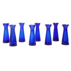 Antique Danish Cobalt Blue Hyacinth Vases