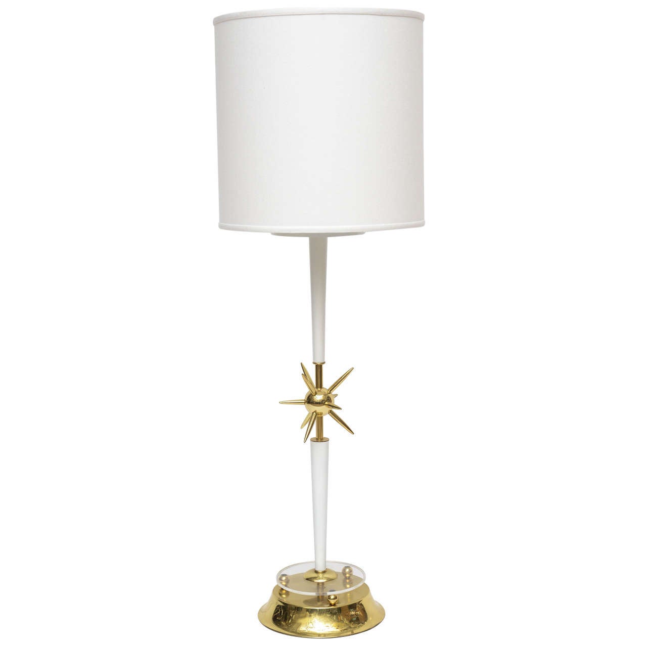 Vintage Space Age Sputnik Atomic-Style Brass Metal Table Lamp