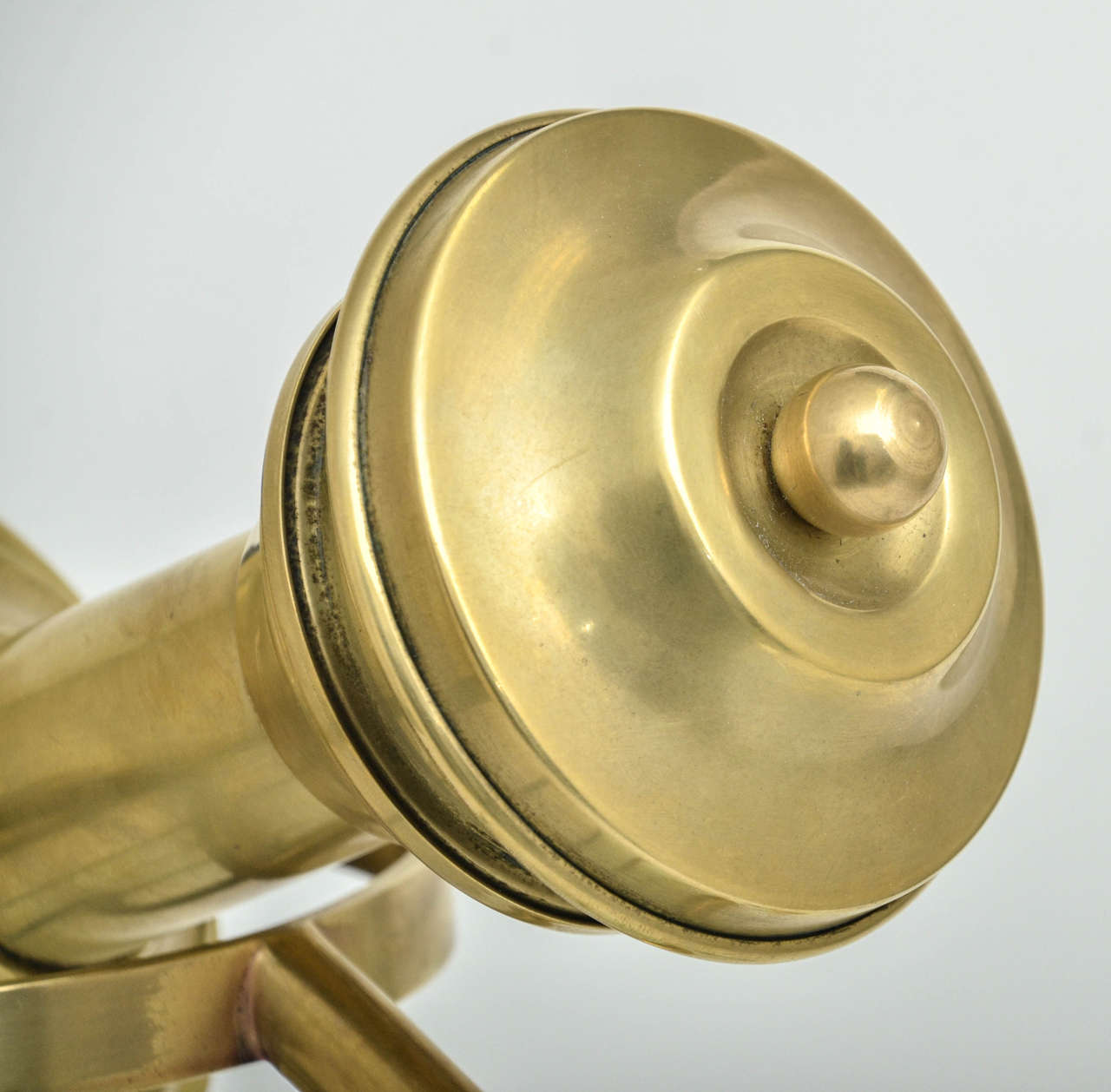 Mid-Century Modern French Adjustable Brass Desk Lamp 3