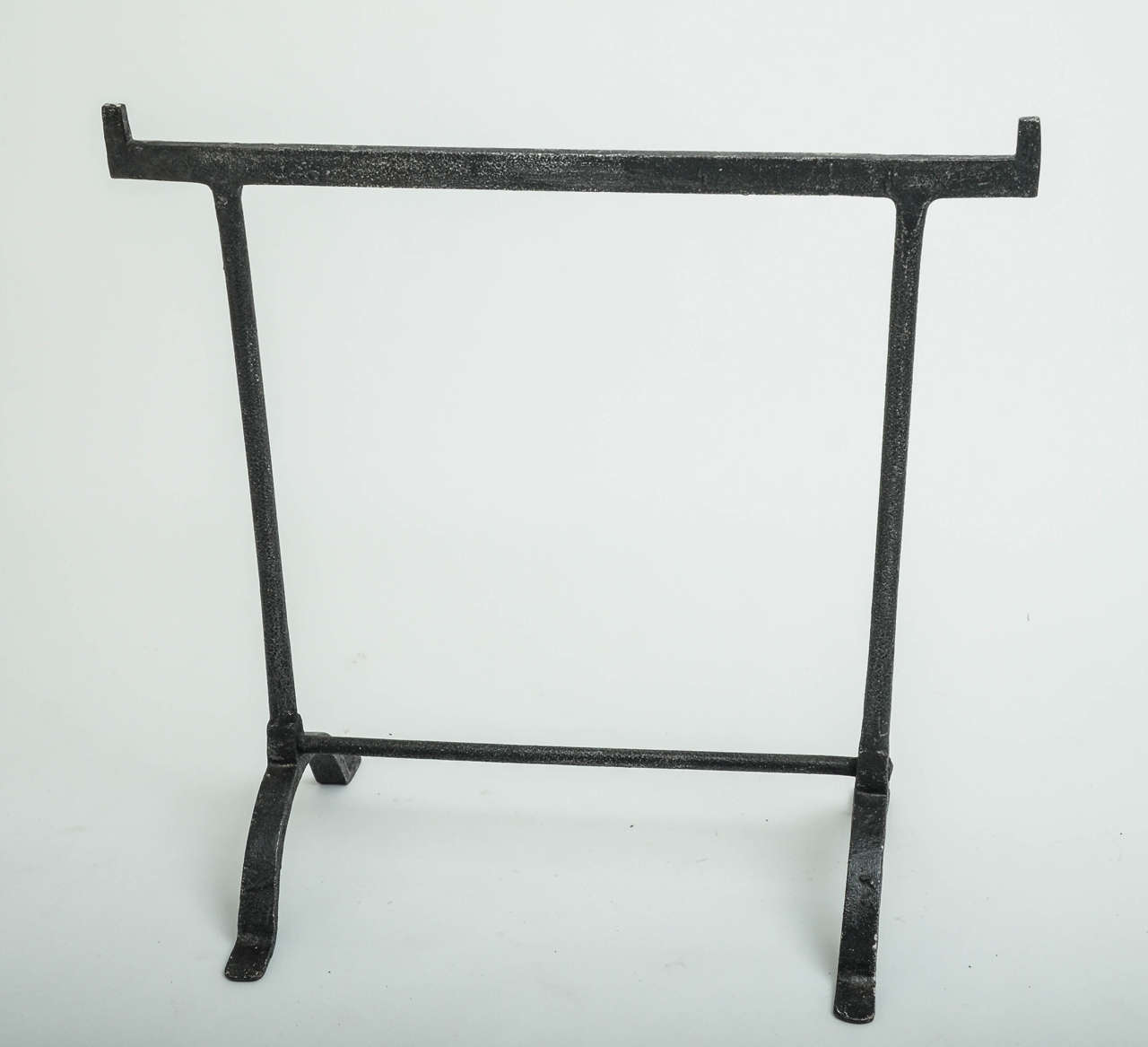 Pair of 19th Century Iron Trestle Table Supports 1