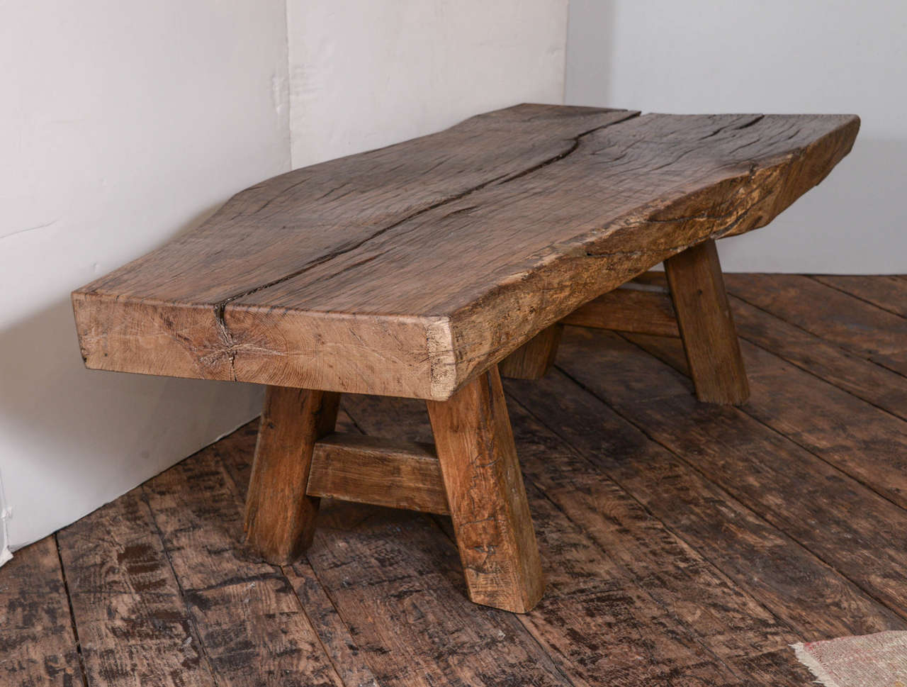 French oak coffee table from the 19th century.