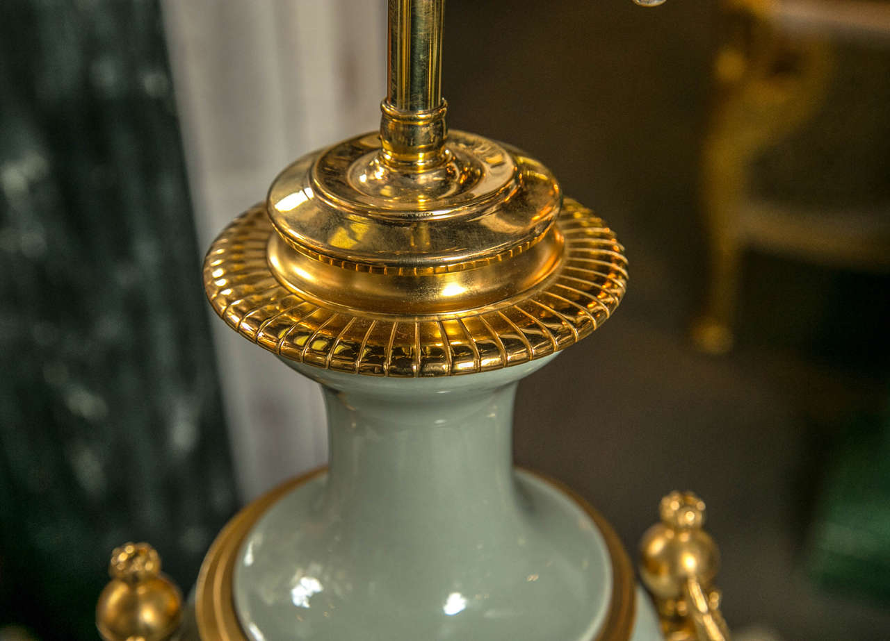 Gilt Vintage Pair of Pate-Sur-Pate Table Lamps
