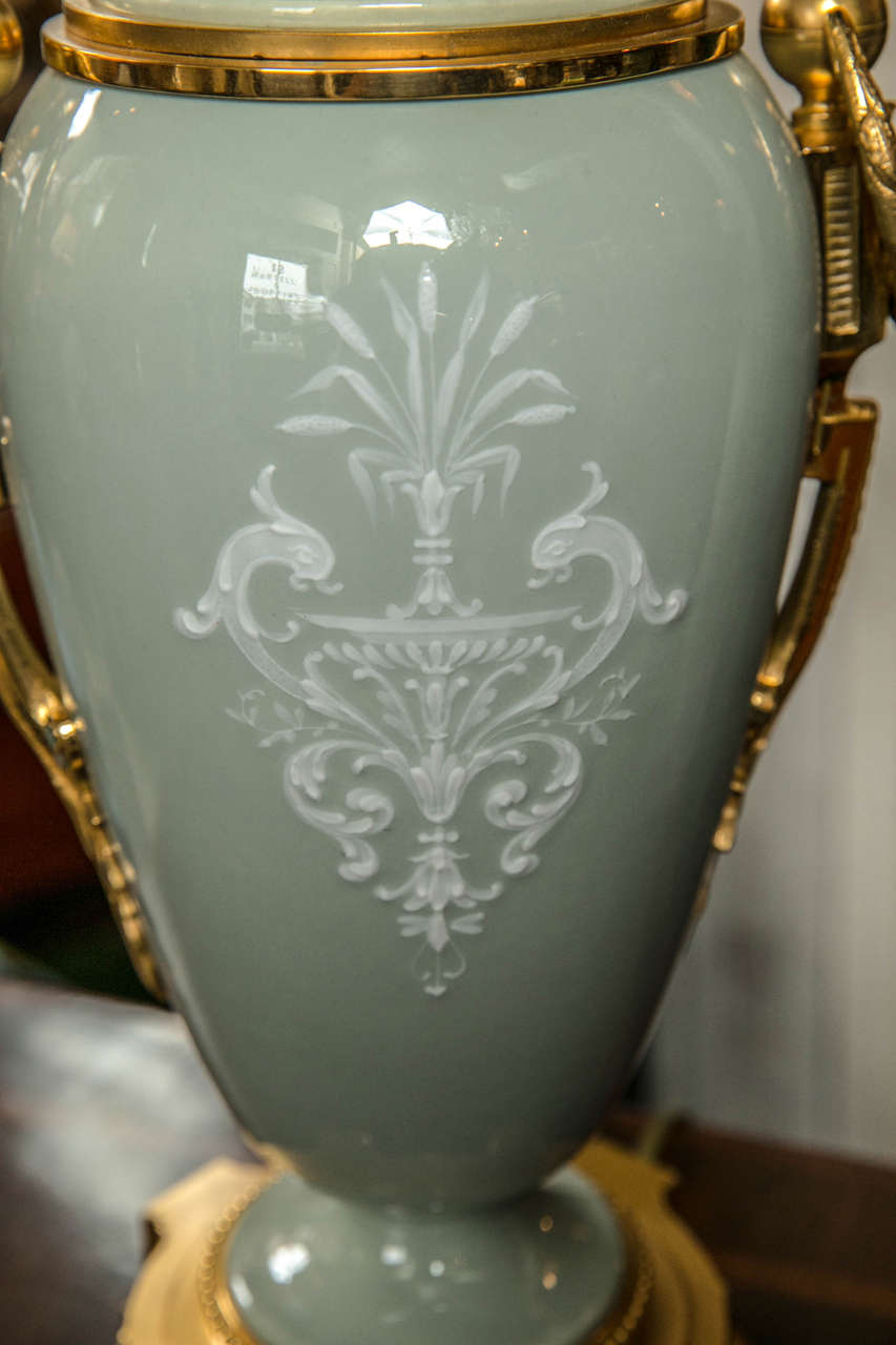 Bronze Vintage Pair of Pate-Sur-Pate Table Lamps