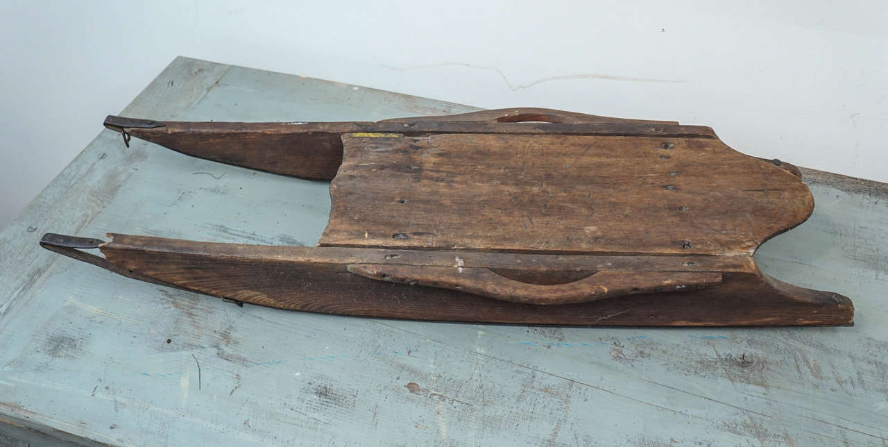 American Wooden Antique Sled In Good Condition In Sheffield, MA