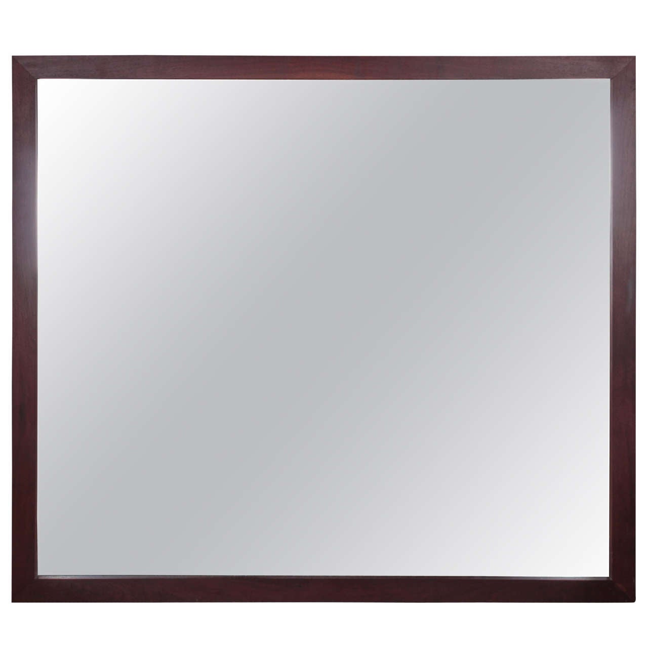 Large Walnut Milo Baughman Mirror