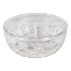 Etched Glass Bowl by T.G. Hawkes & Co., circa 1900