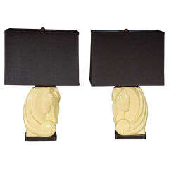 Pair Of Deco Horse Head Lamps 6
