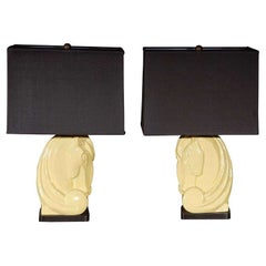 Pair Of Deco Horse Head Lamps