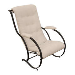 English Iron Frame Sling Campaign Chair