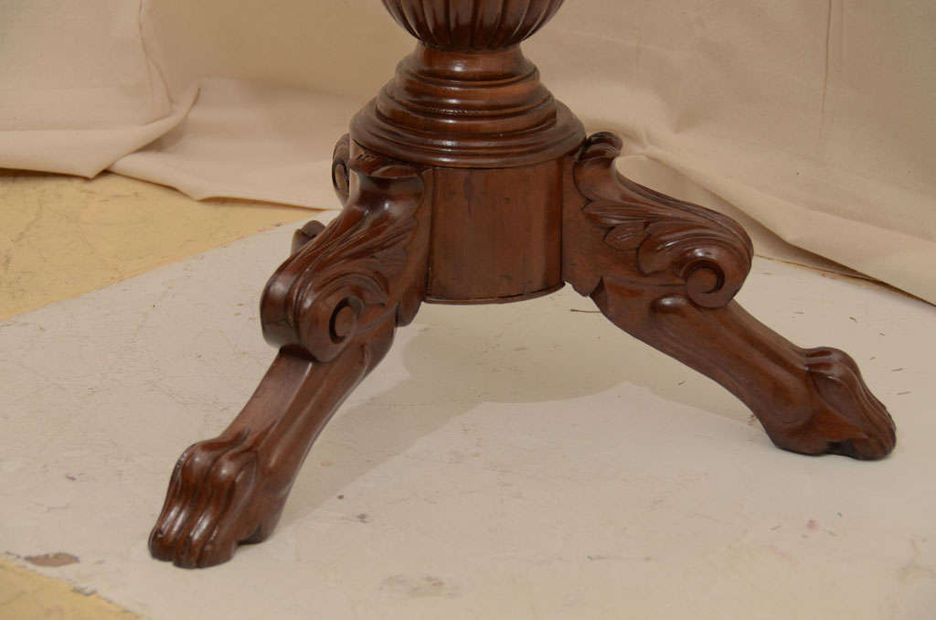 Carved Louis Philippe Marble Top Centre Table For Sale