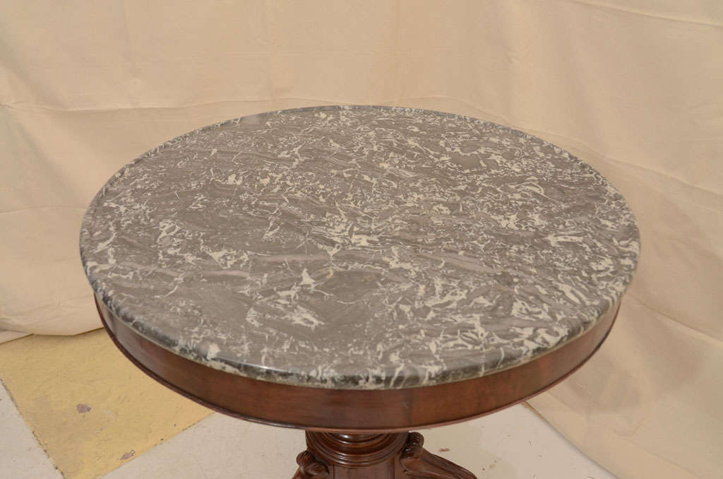 19th Century Louis Philippe Marble Top Centre Table For Sale