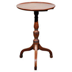 Antique American Candle Stand Table